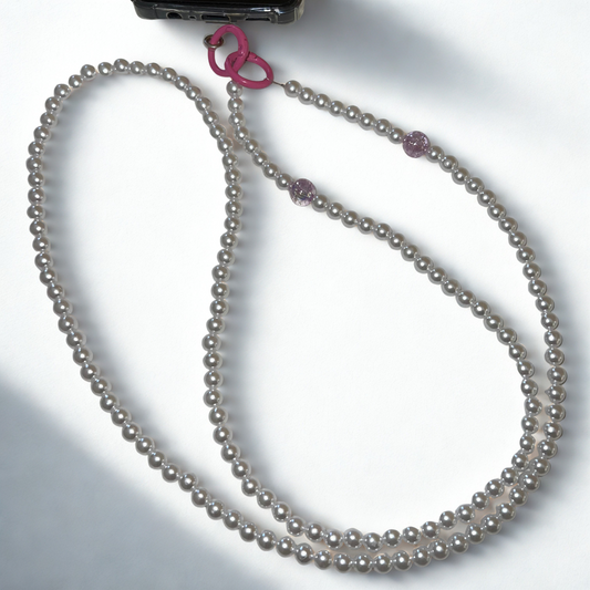 Pink Accent Pearl Charm