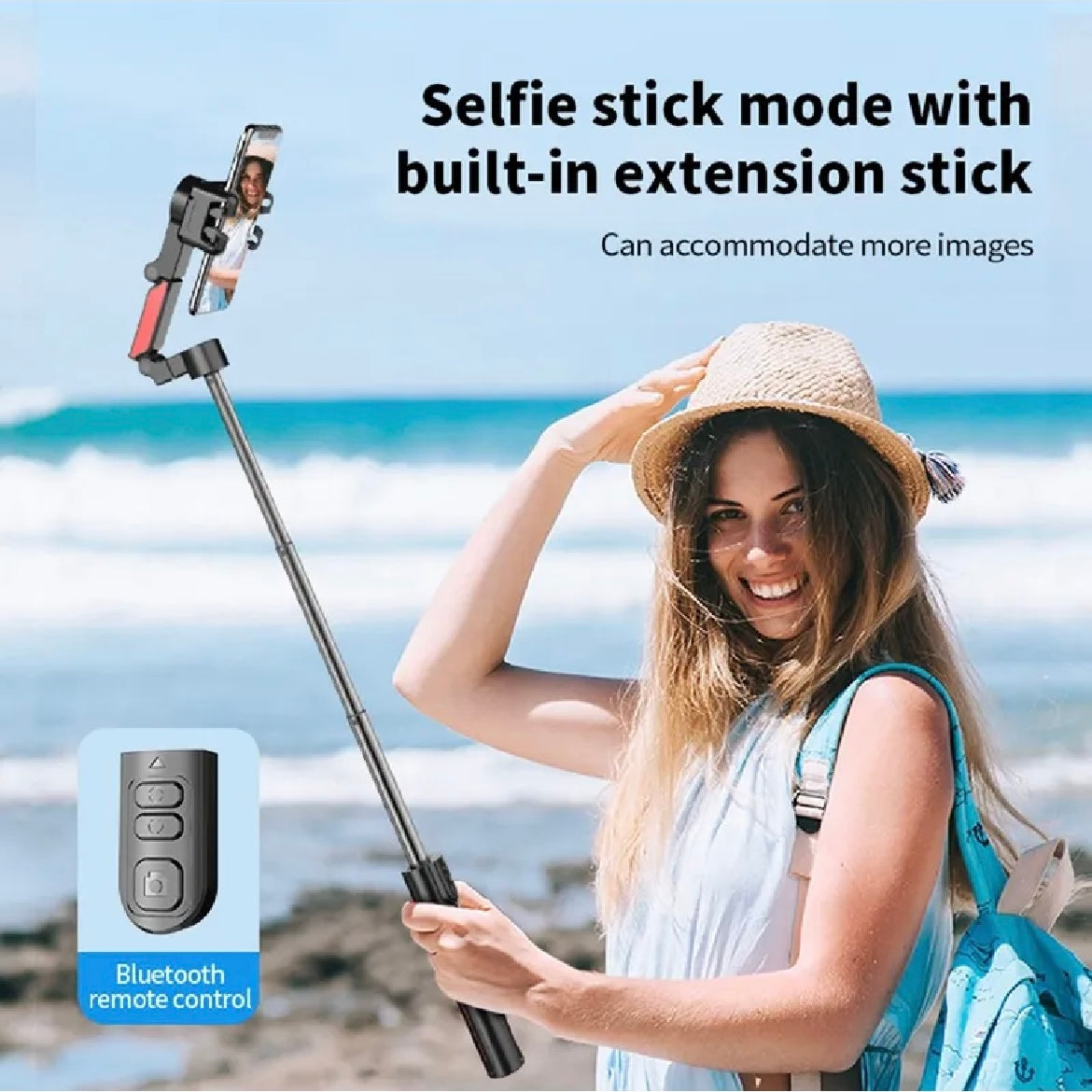 C10 Selfie Stick - Tripod - Gimbal Stabilizer
