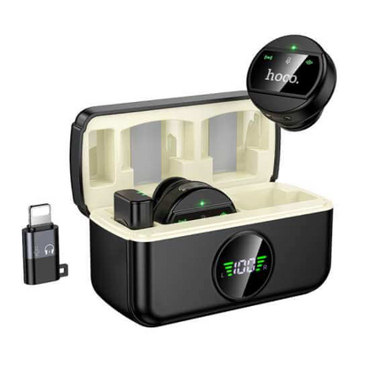 Hoco Wireless Noise Cancelling Dual Microphone Type C And Lightning Set - L22