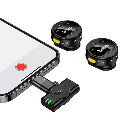 Hoco Wireless Noise Cancelling Dual Microphone Type C And Lightning Set - L22
