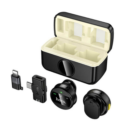 Hoco Wireless Noise Cancelling Dual Microphone Type C And Lightning Set - L22