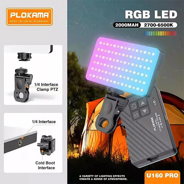 Plokama U160 Pro RGB Portable LED Flashlight