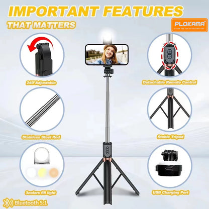 Plokama tripod LIVE-K9 LED