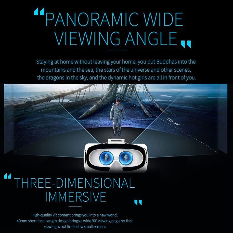 VR SHINECON SC-G06B - Virtual Reality 3D Goggle Smartphone Mount