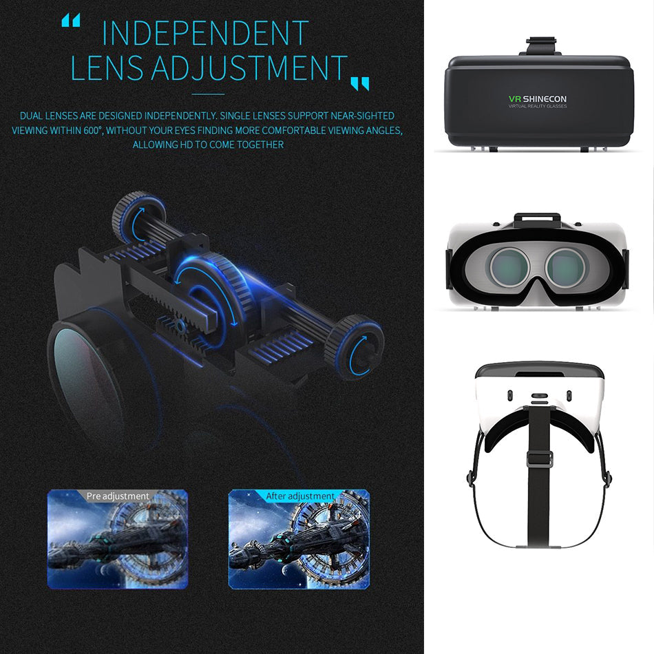VR SHINECON SC-G06B - Virtual Reality 3D Goggle Smartphone Mount
