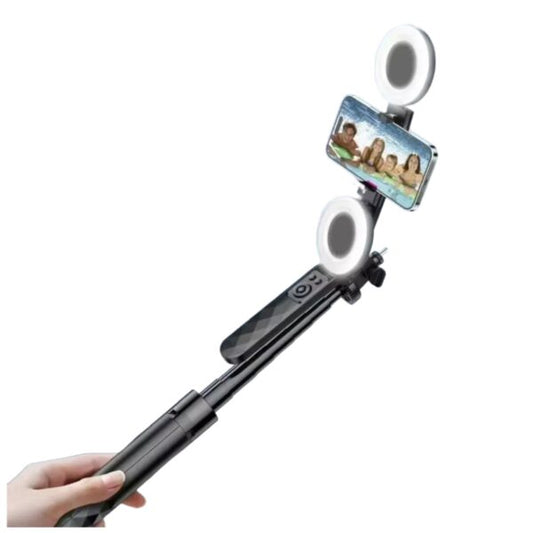 Plokama Live-P10 Pro Selfie Stick Tripod With LED Fill light And Bluetooth Remote
