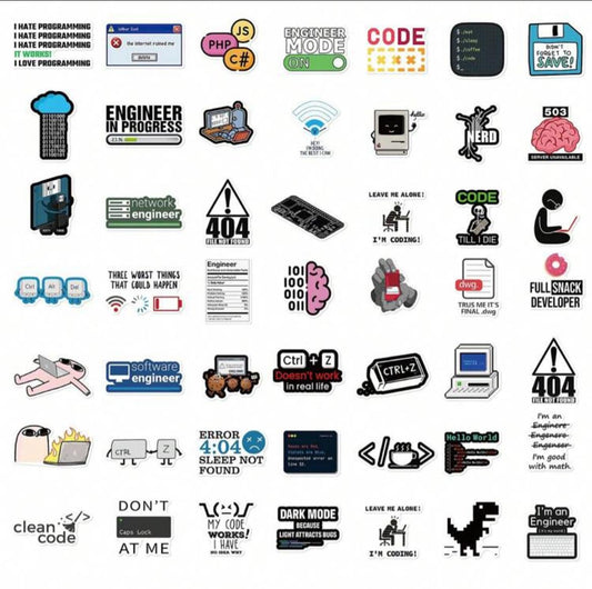 5 Programmer Stickers